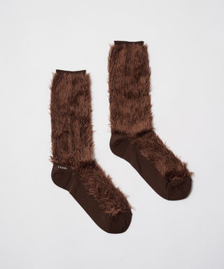 〈SET ITEM〉faux fur brown & navy