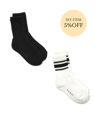 〈SET ITEM〉 puffy  black & puffy line white x black