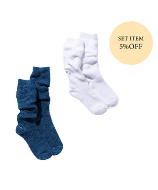 〈UNISEX SET ITEM〉Crispy white ＆ navy × blue