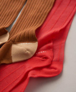 【GIFT SET】〈WOMENS SET〉Polite brown & Grace line red