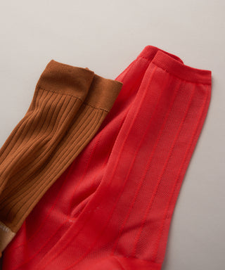 【GIFT SET】〈WOMENS SET〉Polite brown & Grace line red