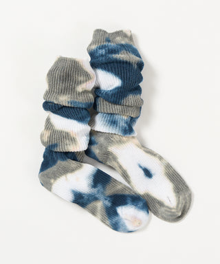 〈SET ITEM〉walky brown & Crispy tie-dye blue x grey