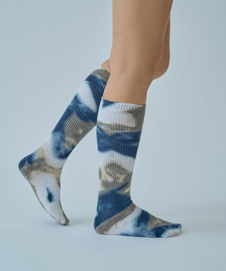 〈SET ITEM〉walky brown & Crispy tie-dye blue x grey