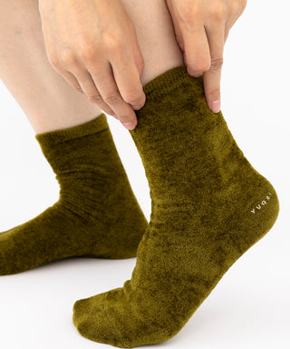 〈SET ITEM〉Brinkley gold & Cozy velour green